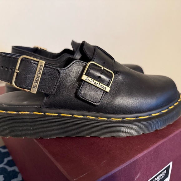 Dr. Martens Black Leather Sandals with Chunky Sole - Picture 1 of 5